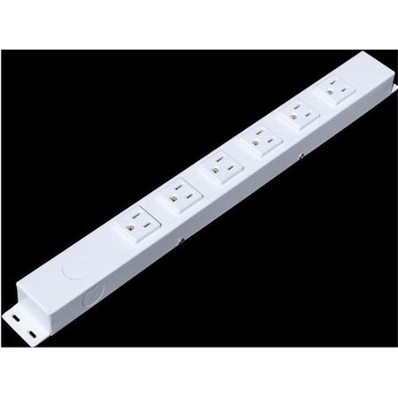X1 X1 EPS-H01606NVW1 16 in. 6-Outlet Hardwired Power Strip; White EPS-H01606NVW1